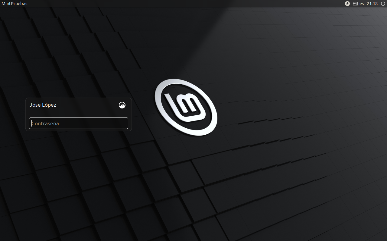 Login Linux Mint